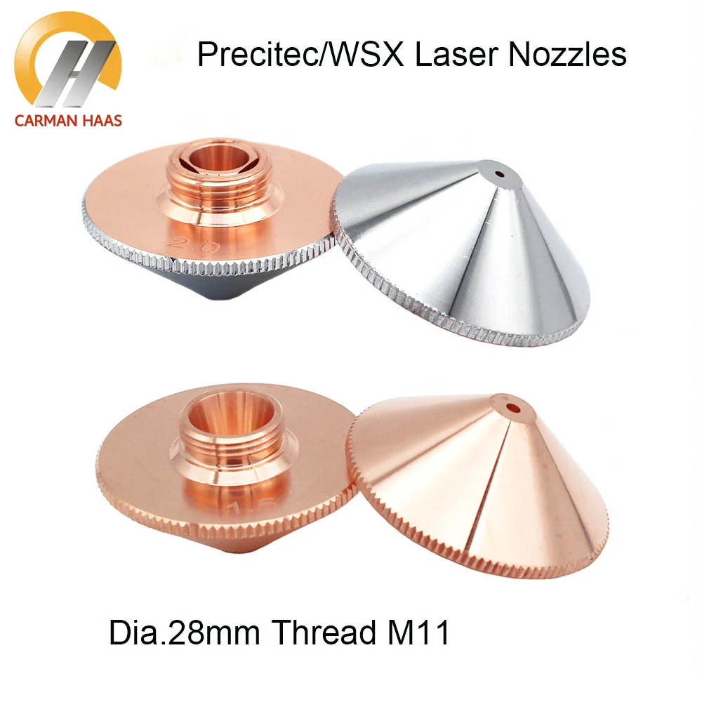 Laser Nozzle Precitec WSX Nozzles Single/Double Layer Dia.28mm H15 M11 Caliber 1.0-5.0mm for Fiber Cutting Head
Laser Nozzle Precitec WSX Nozzles Single/Double Layer Dia.28mm H15 M11 Caliber 1.0-5.0mm for Fiber Cutting Head