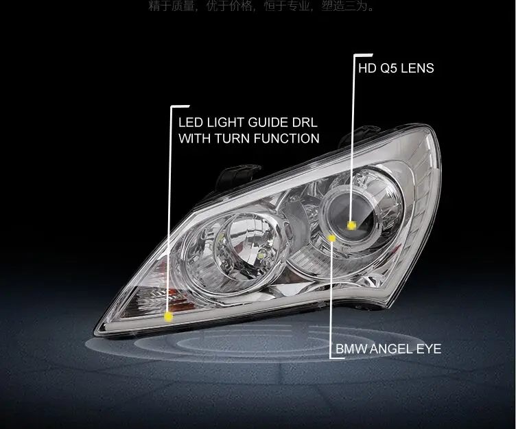 Guangzhou SANVI Bi Xenon Car Headlight Assembly for Hyundai Elantra 2007-2010 Hi-Low Beam Projector Lens with Angel Eyes
Guangzhou SANVI Bi Xenon Car Headlight Assembly for Hyundai Elantra 2007-2010 Hi-Low Beam Projector Lens with Angel Eyes
