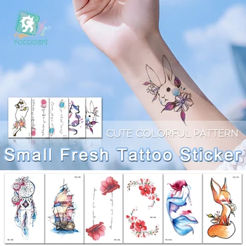 Rocooart Small Fresh Tattoo Stickers Fox Mermaid Fake Tattoo Flower Body Art Tatuaje Cute Cat Tatouage Temporaire For Women
Rocooart Small Fresh Tattoo Stickers Fox Mermaid Fake Tattoo Flower Body Art Tatuaje Cute Cat Tatouage Temporaire For Women