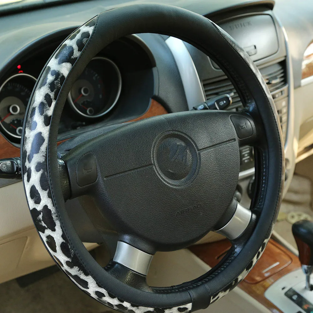 Car Steering Wheel Cover Leopard Interior Products Accessories 38cm medium size fit for most of car black grey beige covers
Car Steering Wheel Cover Leopard Interior Products Accessories 38cm medium size fit for most of car black grey beige covers