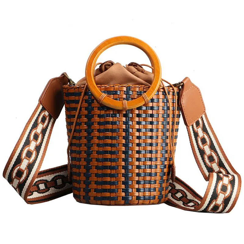 Women Genuine Leather bag 2019 new hand-woven handbags Portable rattan bucket bag handbag
Women Genuine Leather bag 2019 new hand-woven handbags Portable rattan bucket bag handbag