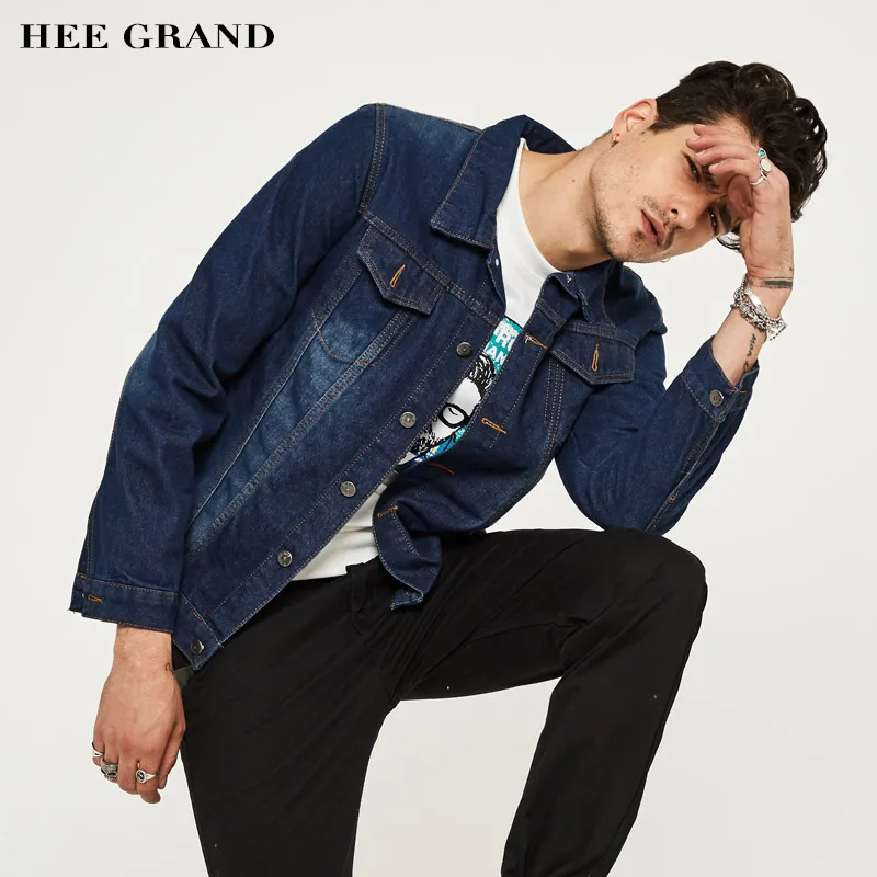 HEE GRAND Men's Denim Jacket Hot Sale Four Season Fashion Stand Collar Casual Chaquetas Hombre Dark Blue Color MWJ1248
HEE GRAND Men's Denim Jacket Hot Sale Four Season Fashion Stand Collar Casual Chaquetas Hombre Dark Blue Color MWJ1248