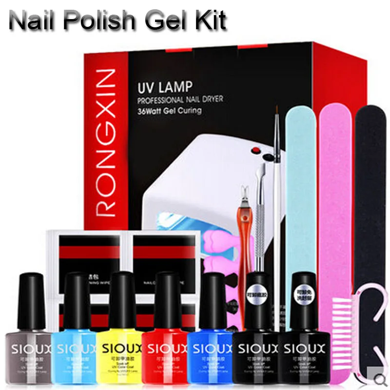 Free Shipping Soak off Nail Polish Gel Kit 36W UV Nail Lamp French Manicure Nails Base Top Coat Nail Art File Buffer Brush Tools
Free Shipping Soak off Nail Polish Gel Kit 36W UV Nail Lamp French Manicure Nails Base Top Coat Nail Art File Buffer Brush Tools