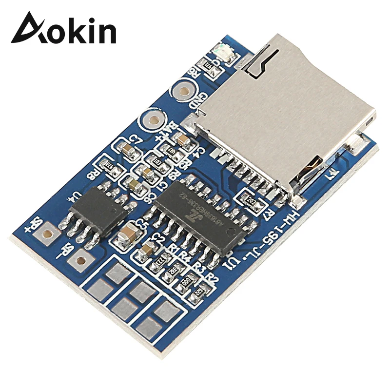 GPD2846A TF Card MP3 Decoder Board Decoding Module 3.7-5V Power Supply FM Radio Audio with 2W Mixed Mono Memory Player Module
GPD2846A TF Card MP3 Decoder Board Decoding Module 3.7-5V Power Supply FM Radio Audio with 2W Mixed Mono Memory Player Module