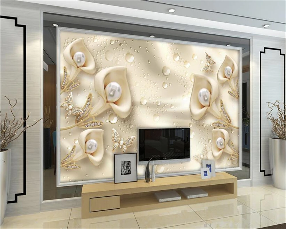 Beibehang Custom Wallpaper Living Room Bedroom Mural 3d Calla Leaf Butterfly Silk Water Reflection Video Background 3d wallpaper
Beibehang Custom Wallpaper Living Room Bedroom Mural 3d Calla Leaf Butterfly Silk Water Reflection Video Background 3d wallpaper