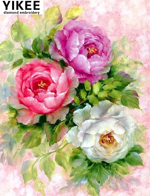 YIKEE Diamond Painting Peony Flowers Diamond Embroidery Sale Handmade Wall Decor Scenery Mosaic Crystal h278
YIKEE Diamond Painting Peony Flowers Diamond Embroidery Sale Handmade Wall Decor Scenery Mosaic Crystal h278