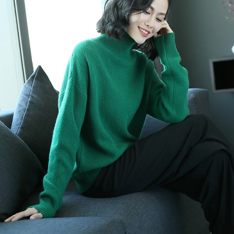 100% Cashmere Sweater Women Lazy Style Solid Turtleneck Long Sleeves Basic Simple Pullovers Knitwear Winter 2017 New Fashion
100% Cashmere Sweater Women Lazy Style Solid Turtleneck Long Sleeves Basic Simple Pullovers Knitwear Winter 2017 New Fashion