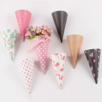 20pcs Ice Cream Cone Flowers Wrapping Paper Gift Packaging Paper Flower Cones Holder Bouquet Wedding Decoration Florist Supplies
20pcs Ice Cream Cone Flowers Wrapping Paper Gift Packaging Paper Flower Cones Holder Bouquet Wedding Decoration Florist Supplies