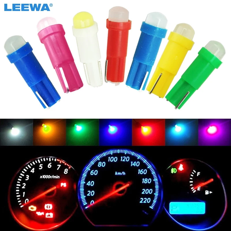 LEEWA 10pcs Car T5 COB LED Ceramic Dashboard Gauge Instrument Wedge Base Auto Side Wedge LED Light Lamp Bulb 7-Color #CA5018
LEEWA 10pcs Car T5 COB LED Ceramic Dashboard Gauge Instrument Wedge Base Auto Side Wedge LED Light Lamp Bulb 7-Color #CA5018