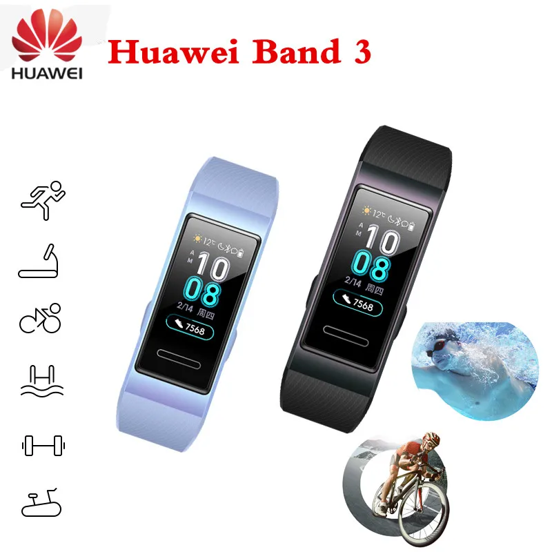 Original Huawei Band 3 Smart Band Metal Frame Amoled Full Color Display Touchscreen Swim Stroke Heart Rate Infrared Sensor Sleep
Original Huawei Band 3 Smart Band Metal Frame Amoled Full Color Display Touchscreen Swim Stroke Heart Rate Infrared Sensor Sleep