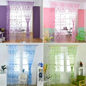 New Tulip Finished Window Curtain Living Room Bedroom Transparent Fabric Film Screen Green/Blue/Pink/Purple 
New Tulip Finished Window Curtain Living Room Bedroom Transparent Fabric Film Screen Green/Blue/Pink/Purple