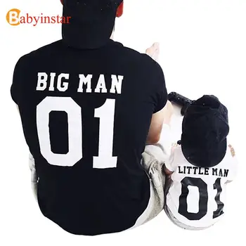 Babyinstar Big Little Man Father Son Tops Tees T-shirt