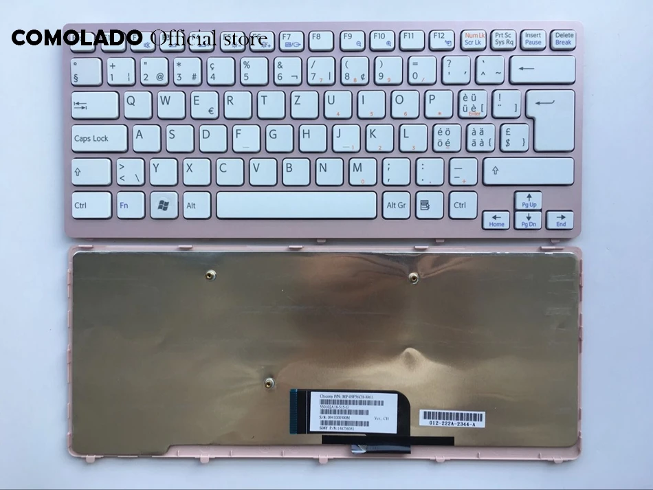 SW Swiss Keyboard For Sony Vaio VPC-CW VPC CW VPCCW CW16EC CW18FC pink Frame Laptop Keyboard SW Layout
SW Swiss Keyboard For Sony Vaio VPC-CW VPC CW VPCCW CW16EC CW18FC pink Frame Laptop Keyboard SW Layout