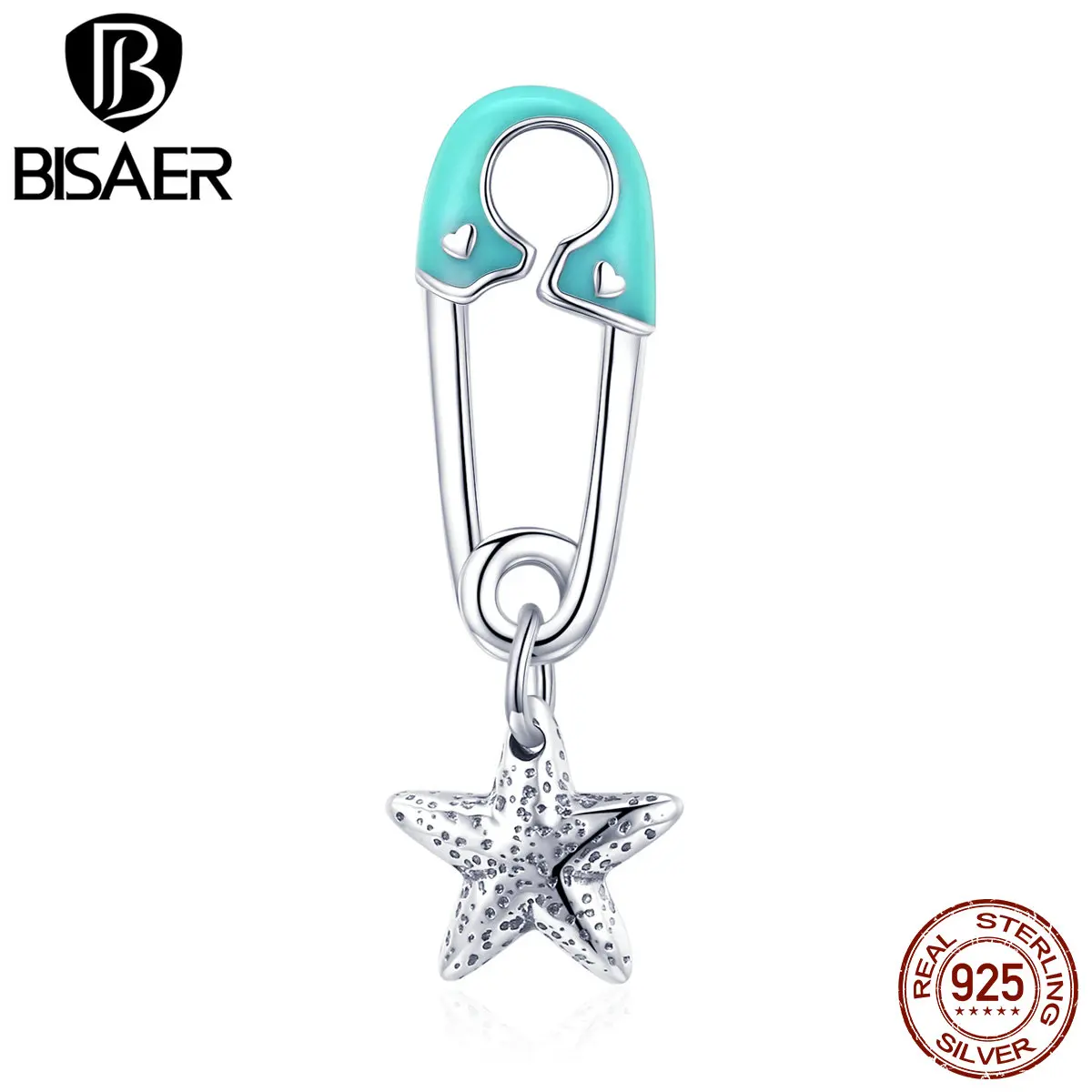 BISAER Charm 925 Sterling Silver Blue Enamel Star Paper Pin Clip Pendant Charm fit for Silver Bracelet and Necklace GXC1000
BISAER Charm 925 Sterling Silver Blue Enamel Star Paper Pin Clip Pendant Charm fit for Silver Bracelet and Necklace GXC1000
