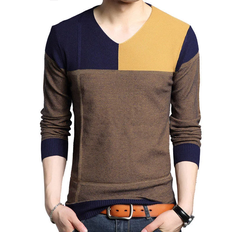 Knitted Sweater Men V Neck Striped Slim Fit Knittwear Casual 2019 Autumn Spring Contrast Color Long Sleeve Pullovers Outwear
Knitted Sweater Men V Neck Striped Slim Fit Knittwear Casual 2019 Autumn Spring Contrast Color Long Sleeve Pullovers Outwear