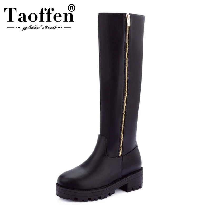 Taoffen Women High Heels Boots Knee High Zippe Platform Shoes Winter Warm Fur High Heels Boots Women Punk Shoes Size 33-43
Taoffen Women High Heels Boots Knee High Zippe Platform Shoes Winter Warm Fur High Heels Boots Women Punk Shoes Size 33-43