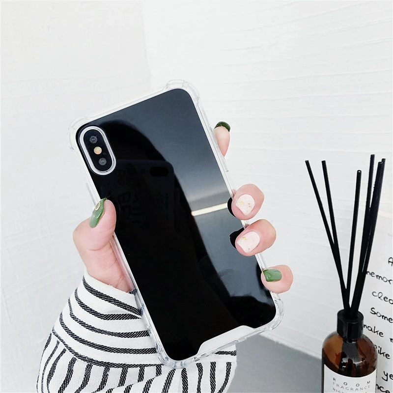 Mirror Phone Case for iPhone 7 8 Plus TPU Back Protect Case for iPhone X Xr Xs Max 6 S 8 Plus Cover Reflect Girly Cute Case Capa Mirror Phone Case for iPhone 7 8 Plus TPU Back Protect Case for iPhone X Xr Xs Max 6 S 8 Plus Cover Reflect Girly Cute Case Capa