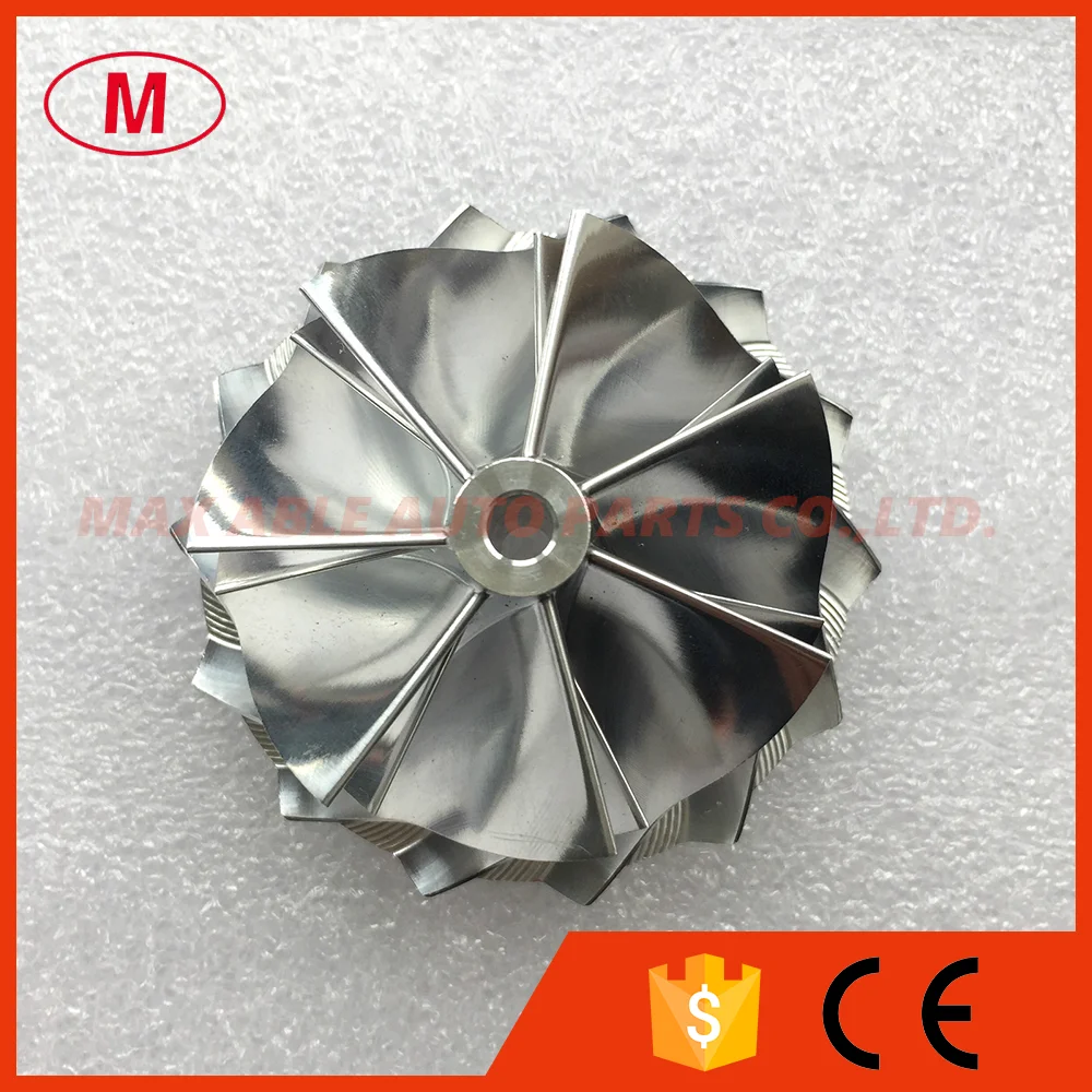 RHF5 High Performance Turbo Aluminum 2618/Milling/Billet compressor wheel 52.00/63.00mm 7+7 blades Reverse Rotation
RHF5 High Performance Turbo Aluminum 2618/Milling/Billet compressor wheel 52.00/63.00mm 7+7 blades Reverse Rotation