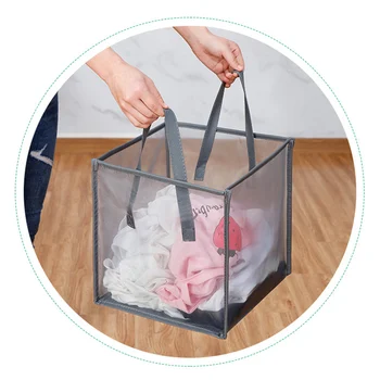 Popped Up Collapsible Mesh Laundry Hamper Dirty Laundry Sorter Mesh Basket with Handles HFing
Popped Up Collapsible Mesh Laundry Hamper Dirty Laundry Sorter Mesh Basket with Handles HFing