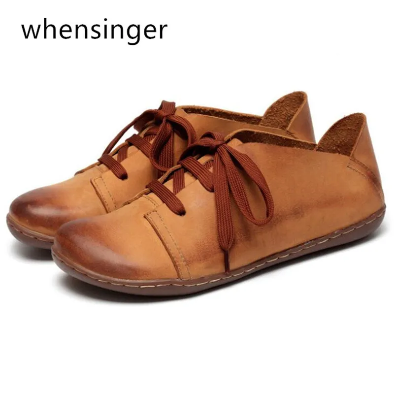 NEW flat shoes women Genuine Leather Lace Up Round Toe Soft bottom Sewing thread drive Ladies Loafers 2019 women shoes
NEW flat shoes women Genuine Leather Lace Up Round Toe Soft bottom Sewing thread drive Ladies Loafers 2019 women shoes