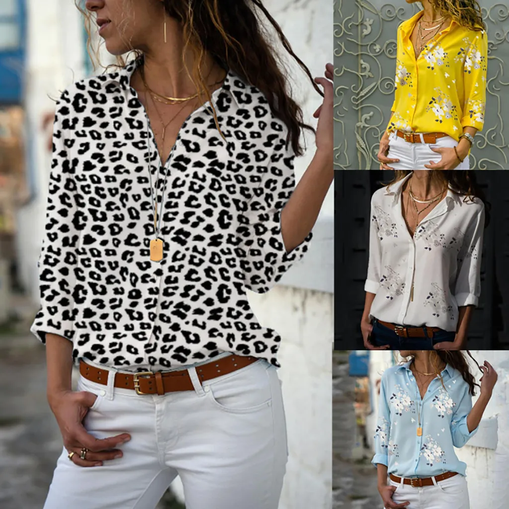 Women Plus Size Loose Print V-neck Print Button Blouse Pullover Tops Shirt blusas mujer de moda 2019 #40
Women Plus Size Loose Print V-neck Print Button Blouse Pullover Tops Shirt blusas mujer de moda 2019 #40