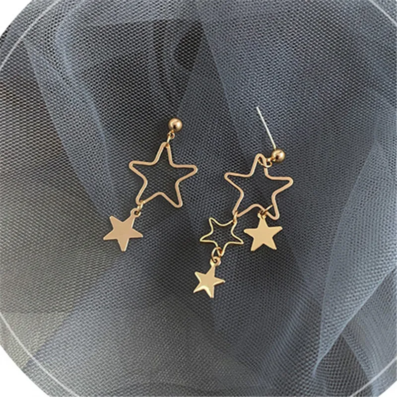 Fine earring jewelry lovely fashion stars long stars earrings girl tassel stud earrings Simple metal golden earrings for woman
Fine earring jewelry lovely fashion stars long stars earrings girl tassel stud earrings Simple metal golden earrings for woman
