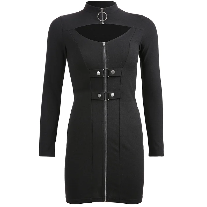 Women Turtleneck Dresses Long Sleeve Casual Sexy Sheath Mini Dresses Ladies Solid Chest Zipper Patchwork Bodycon Dress
Women Turtleneck Dresses Long Sleeve Casual Sexy Sheath Mini Dresses Ladies Solid Chest Zipper Patchwork Bodycon Dress