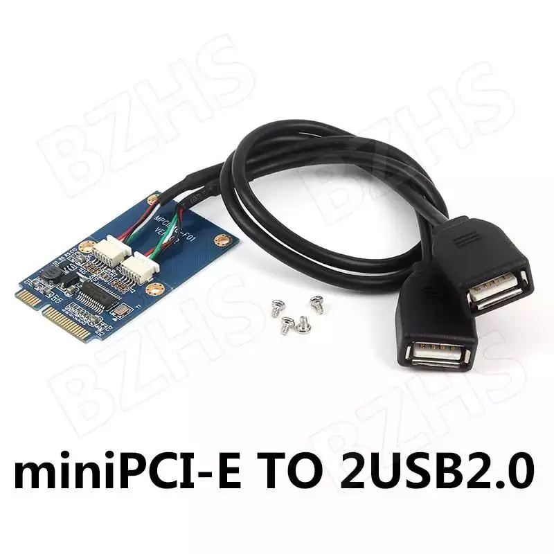 Mini PCIe PCI-E к USB-адаптеру mPCIe в 5 Pin 2 порта двойной USB2.0 конвертерная карта C26 |
