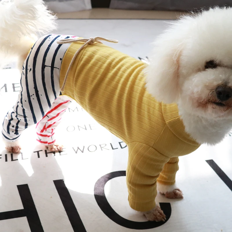 Thin Long Sleeve Dog Jumpsuit Puppy Two-Tone Stitching Clothes 100%Cotton For Small Dogs Pajamas Bouncy Casual Style Sweatshirt
Thin Long Sleeve Dog Jumpsuit Puppy Two-Tone Stitching Clothes 100%Cotton For Small Dogs Pajamas Bouncy Casual Style Sweatshirt