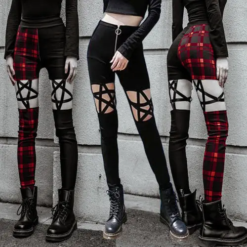 Women‘s Gothic Skinny Leggings Punk Stretch Bandage Pants Straight Pencil Pants Hollow Out Sexy Fashion High Quality Hot
Women‘s Gothic Skinny Leggings Punk Stretch Bandage Pants Straight Pencil Pants Hollow Out Sexy Fashion High Quality Hot