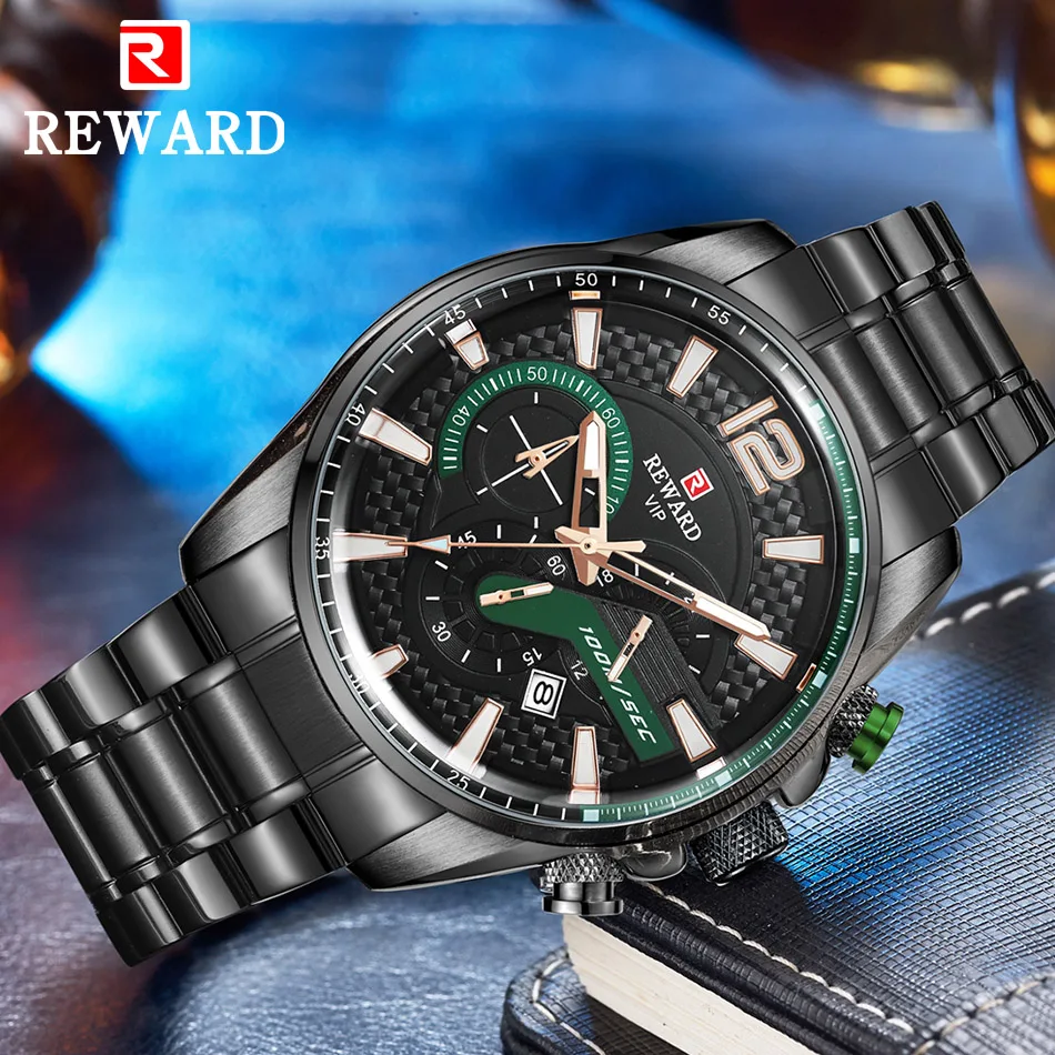 REWARD Men's Watches Luxury Brand Watch Mens Quartz Stainless Steel Clock Fashion Chronograph Watch Man Relogio Masculino
REWARD Men's Watches Luxury Brand Watch Mens Quartz Stainless Steel Clock Fashion Chronograph Watch Man Relogio Masculino