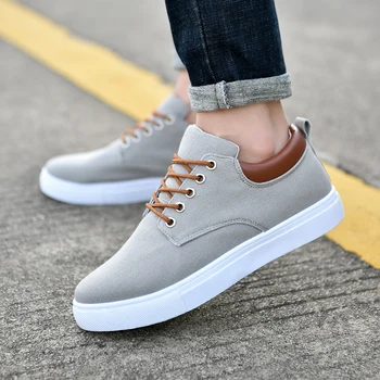 Pop Nice Men Big Size Canvas Shoes Students Lace-Up Solid Color Casual Shoes Korean Fashion Man Large Daily Outdoors Light Flats
Pop Nice Men Big Size Canvas Shoes Students Lace-Up Solid Color Casual Shoes Korean Fashion Man Large Daily Outdoors Light Flats