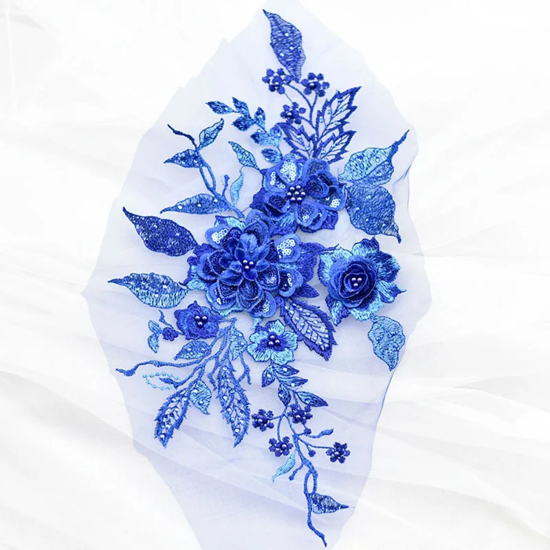 1 Piece Embroidered Lace Applique Patch Wedding Dress Lace Trims Fabric Clothes Sewing Crafts DIY Accessories Sapphire Red
1 Piece Embroidered Lace Applique Patch Wedding Dress Lace Trims Fabric Clothes Sewing Crafts DIY Accessories Sapphire Red