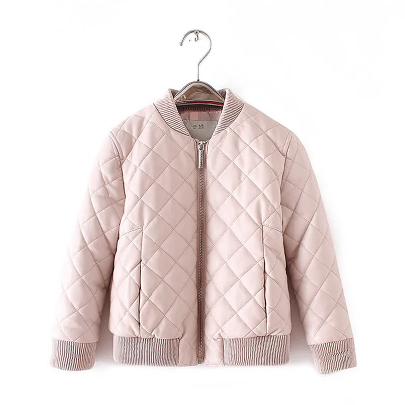 Image jacket for girls 2016 winter brand designer boys and girls leather jacket coats children toddler coat for kids baby clothes