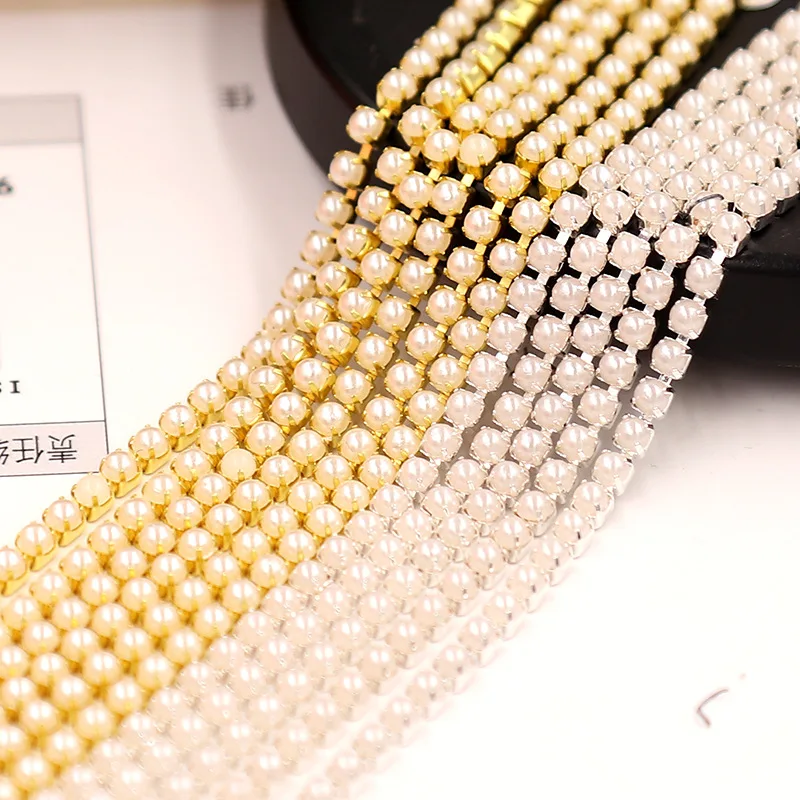 CJSIR 1 Yard Single Row Copper Metal Base Full ABS Pearl Cup Chain Garment Trim DIY Cloth Hat Bags Shoes Accessoires
CJSIR 1 Yard Single Row Copper Metal Base Full ABS Pearl Cup Chain Garment Trim DIY Cloth Hat Bags Shoes Accessoires