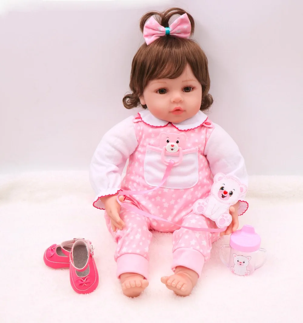 Красивая Кукла reborn 55 см силиконовая кукла Reborn Baby DOLLMAI новая Реалистичная Bebe Girl для