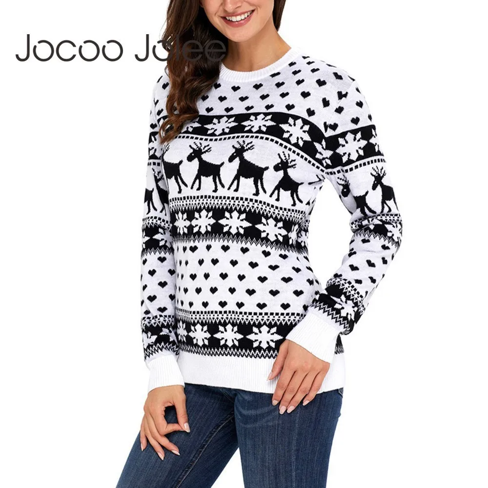 Jocoo Jolee 2018 Winter Deer Snow Pattern Patchwork Sweater Christmas Knitting Pullover Casual Knitted Jumpers New Style
Jocoo Jolee 2018 Winter Deer Snow Pattern Patchwork Sweater Christmas Knitting Pullover Casual Knitted Jumpers New Style