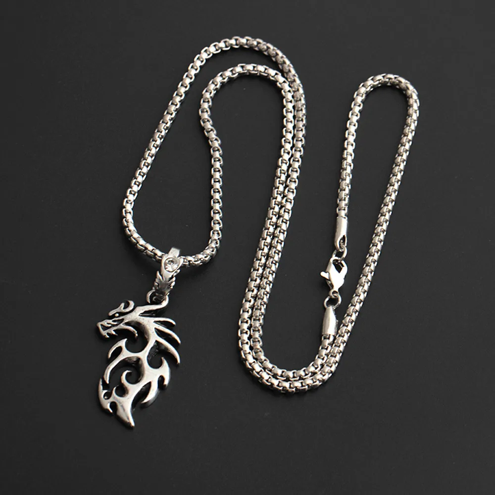 Hot Luxury Men gold silver chain Necklace Flame dragon necklace long choker necklaces pendants for men boy Jewelry 2745#2
Hot Luxury Men gold silver chain Necklace Flame dragon necklace long choker necklaces pendants for men boy Jewelry 2745#2