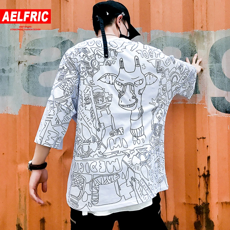 AELFRIC Graffiti T Shirt Men Summer Fashion Hip Hop T-shirt Short Sleeve Cotton Casual Streetwear Tee Shirt US Size S-XL GB06
AELFRIC Graffiti T Shirt Men Summer Fashion Hip Hop T-shirt Short Sleeve Cotton Casual Streetwear Tee Shirt US Size S-XL GB06
