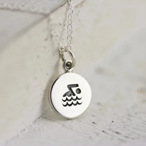 Swim Necklace Water Sports Jewelry Sterling Silver Swimmer Necklace Gift for Swim Team Drop Shipping Accepted YP3983
Swim Necklace Water Sports Jewelry Sterling Silver Swimmer Necklace Gift for Swim Team Drop Shipping Accepted YP3983