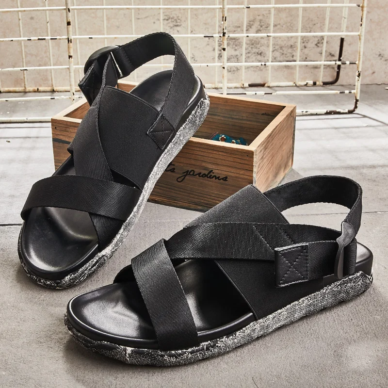 Roman sandals men's summer casual personality open toe elastic band thick bottom wild beach shoes sandals
Roman sandals men's summer casual personality open toe elastic band thick bottom wild beach shoes sandals