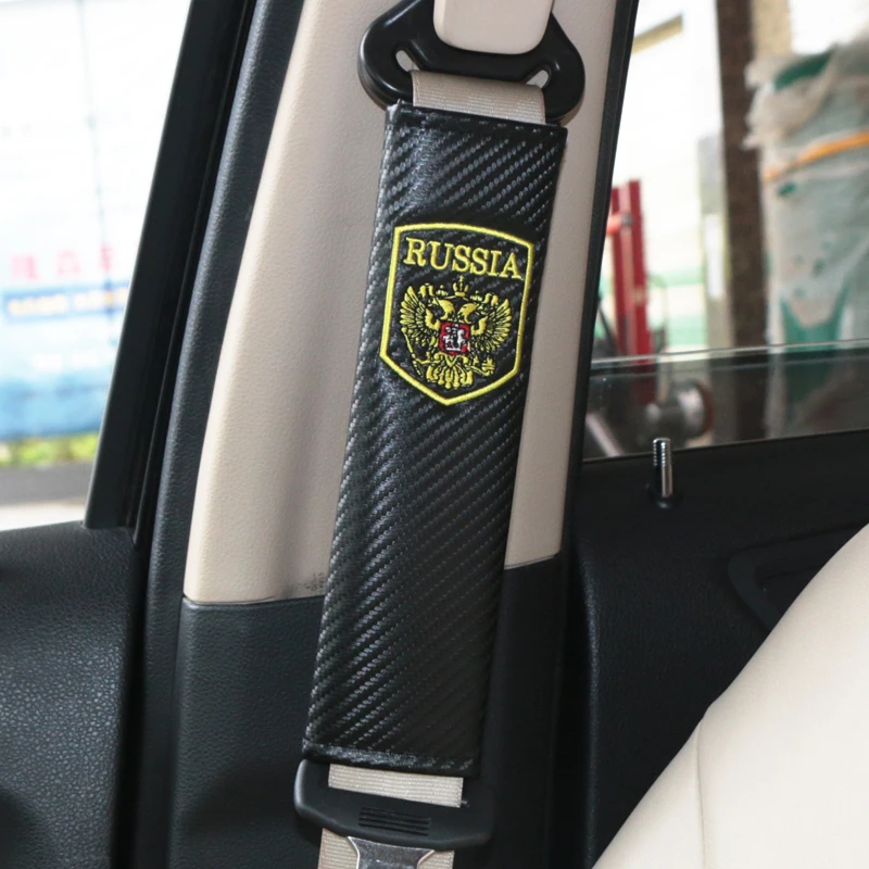 Russian Eagle embroidering Carbon fiber Seat Belt Cover Pad fit for lada skoda Chevrolet ford focus bmw audi vw opel
Russian Eagle embroidering Carbon fiber Seat Belt Cover Pad fit for lada skoda Chevrolet ford focus bmw audi vw opel