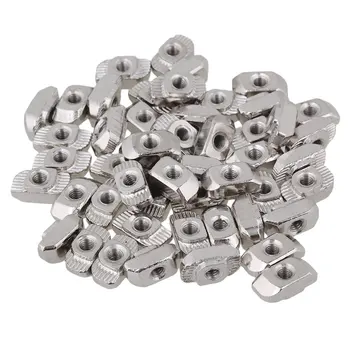 Silver European Standard 30 Series Aluminum Slot Carbon Steel Half Round Roll In Sliding T Slot Nut with M4 Thread Pack of 100
Silver European Standard 30 Series Aluminum Slot Carbon Steel Half Round Roll In Sliding T Slot Nut with M4 Thread Pack of 100