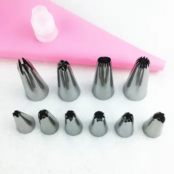 12PCS/Set Silicone Icing Piping Cream Pastry Bag + 10 Large Small Stainless Steel Nozzle Set DIY Cake Decorating Tips Set New
12PCS/Set Silicone Icing Piping Cream Pastry Bag + 10 Large Small Stainless Steel Nozzle Set DIY Cake Decorating Tips Set New