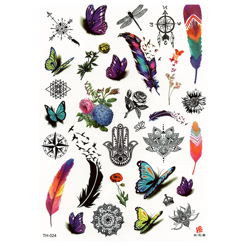 Hot Design Temporary Tattoo for Adult Waterproof Tatoo Sticker Body Art Specimen Butterfly TH024 Fake Tattoo Man Woman
Hot Design Temporary Tattoo for Adult Waterproof Tatoo Sticker Body Art Specimen Butterfly TH024 Fake Tattoo Man Woman