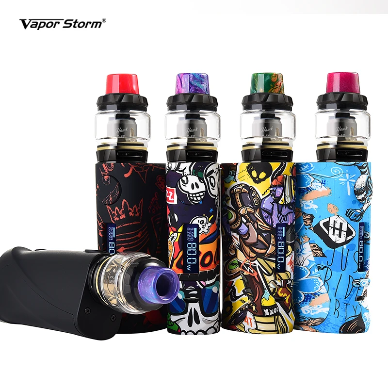 

Vapor Storm Electronic Cigarette ECO Pro Variable Power 5-80w Lion RDA 3 Stage Airflow Control/Hawk Tank 6ml 510 TC Box Mod Vape