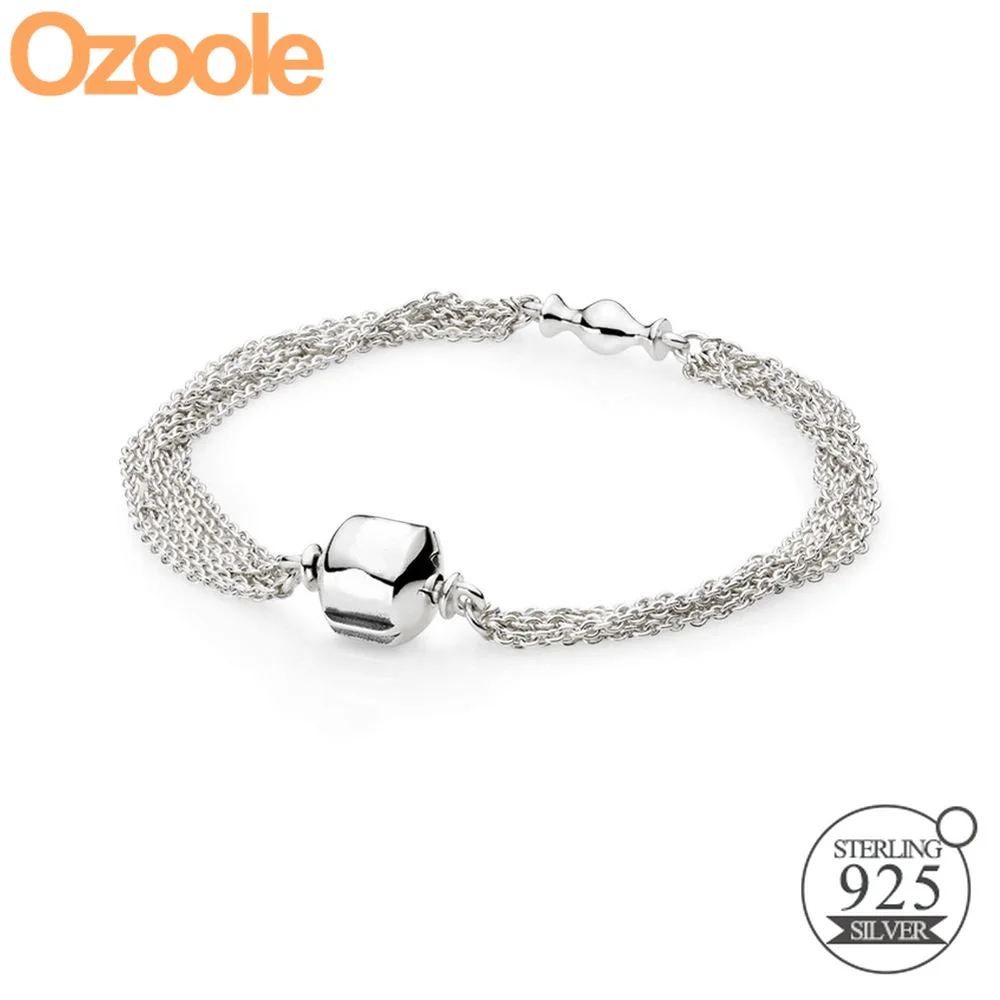 Authentic 925 Sterling Silver Multi-Strand One Clip Bangle Fit Bead Charm European Original Bracelets Women Jewelry Gift
Authentic 925 Sterling Silver Multi-Strand One Clip Bangle Fit Bead Charm European Original Bracelets Women Jewelry Gift