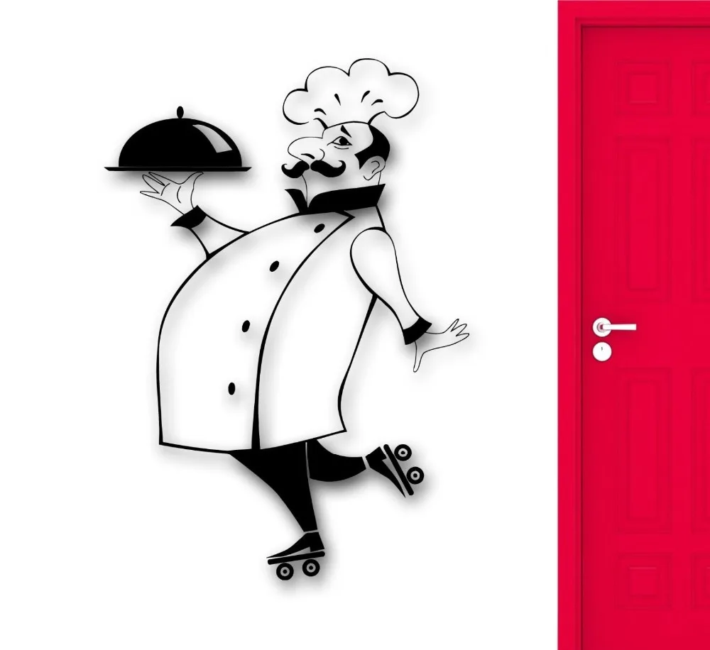 New Arrival Restaurant Chef Vinyl Wall Decal Man Chef Cook Dinner Cafe Server Wall Sticker Restaurant Home Kitchen Decoration
New Arrival Restaurant Chef Vinyl Wall Decal Man Chef Cook Dinner Cafe Server Wall Sticker Restaurant Home Kitchen Decoration