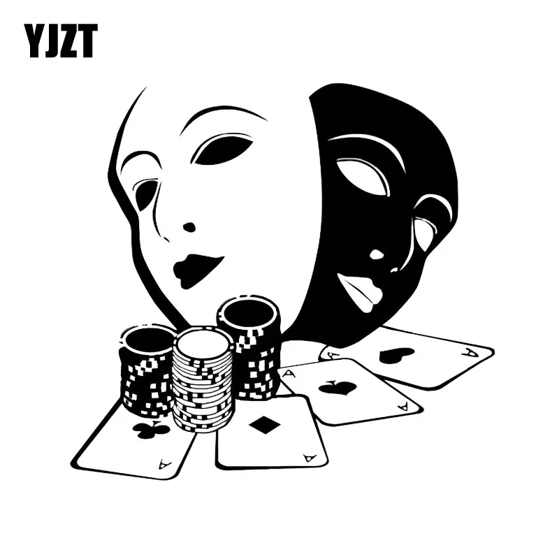 YJZT 17.8*16.7CM Interesting Gambling Mafia Mask Poker Graphic Graphic Car Sticker High Quality Decoration Vinyl C12-0064
YJZT 17.8*16.7CM Interesting Gambling Mafia Mask Poker Graphic Graphic Car Sticker High Quality Decoration Vinyl C12-0064