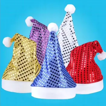 Christmas Sequin Sheen Santa Hat kids children men women Festive costumes cap Dress up props Party Accessory Supplies 5colors
Christmas Sequin Sheen Santa Hat kids children men women Festive costumes cap Dress up props Party Accessory Supplies 5colors
